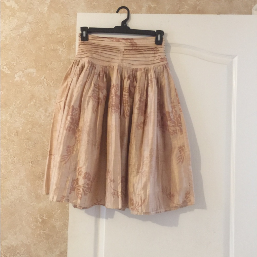 Zara Silk Floral Skirt